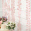 Taffeta Ribbon Sash with 4" Leaf Petal Design Dusty Rose 50ft - Sophisticated Artificial Fabric Garland