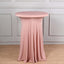 Spandex 30" Round Cocktail Table Cover Skirt Dusty Rose With Natural Wavy Drapes