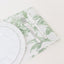 5 Pack Polyester 20"x20" Dinner Napkins White with Dusty Sage Green French Toile Pattern - Reusable Floral Cloth Napkins