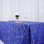 Polyester 90"x132" Rectangle Tablecloth Royal Blue with Gold Foil Geometric Pattern - Wrinkle-Resistant Seamless Table Cover