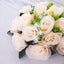 2 Pack Cream Silk 15-Head Rose Flower Balls For Centerpieces - 10", Artificial Kissing Ball Floral Arrangements