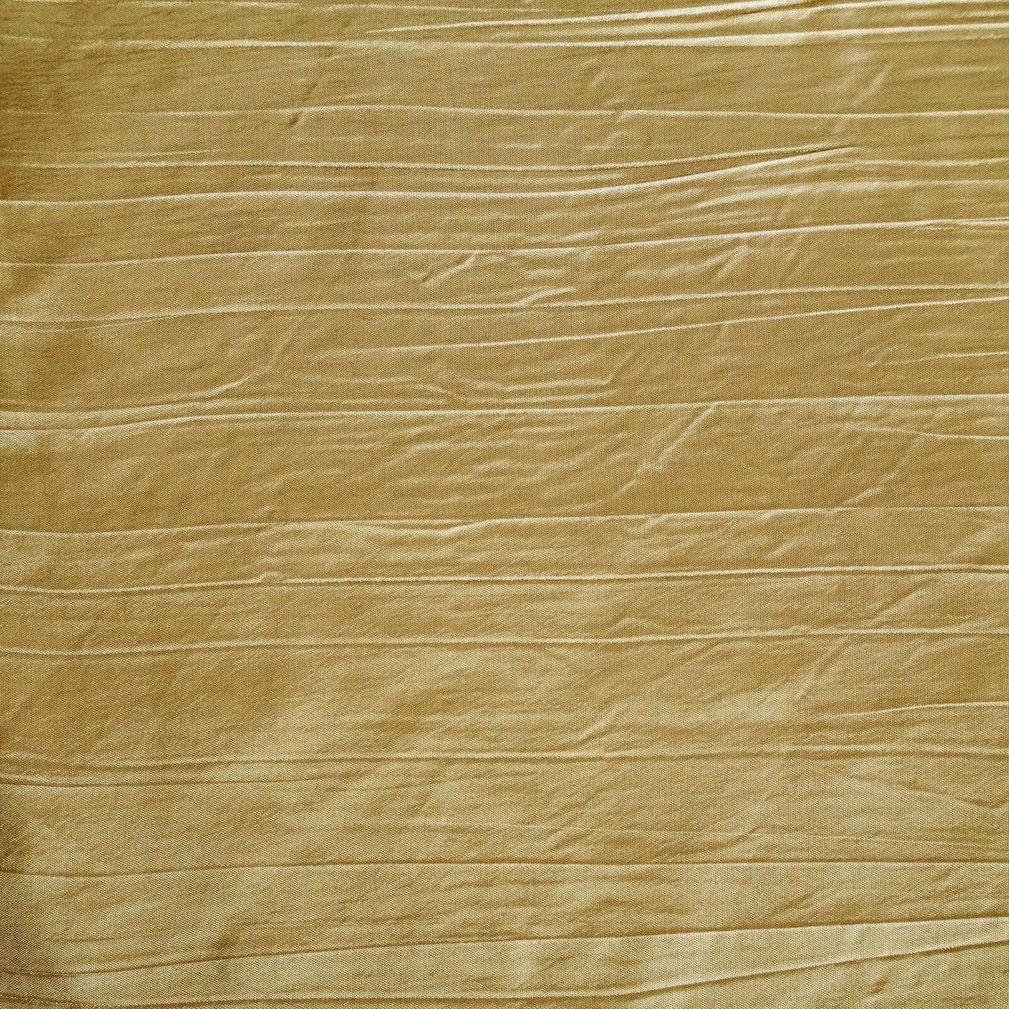 Taffeta 90"x90" Table Overlay Square Tablecloth Gold - Accordion Crinkle Design for Modern Celebrations