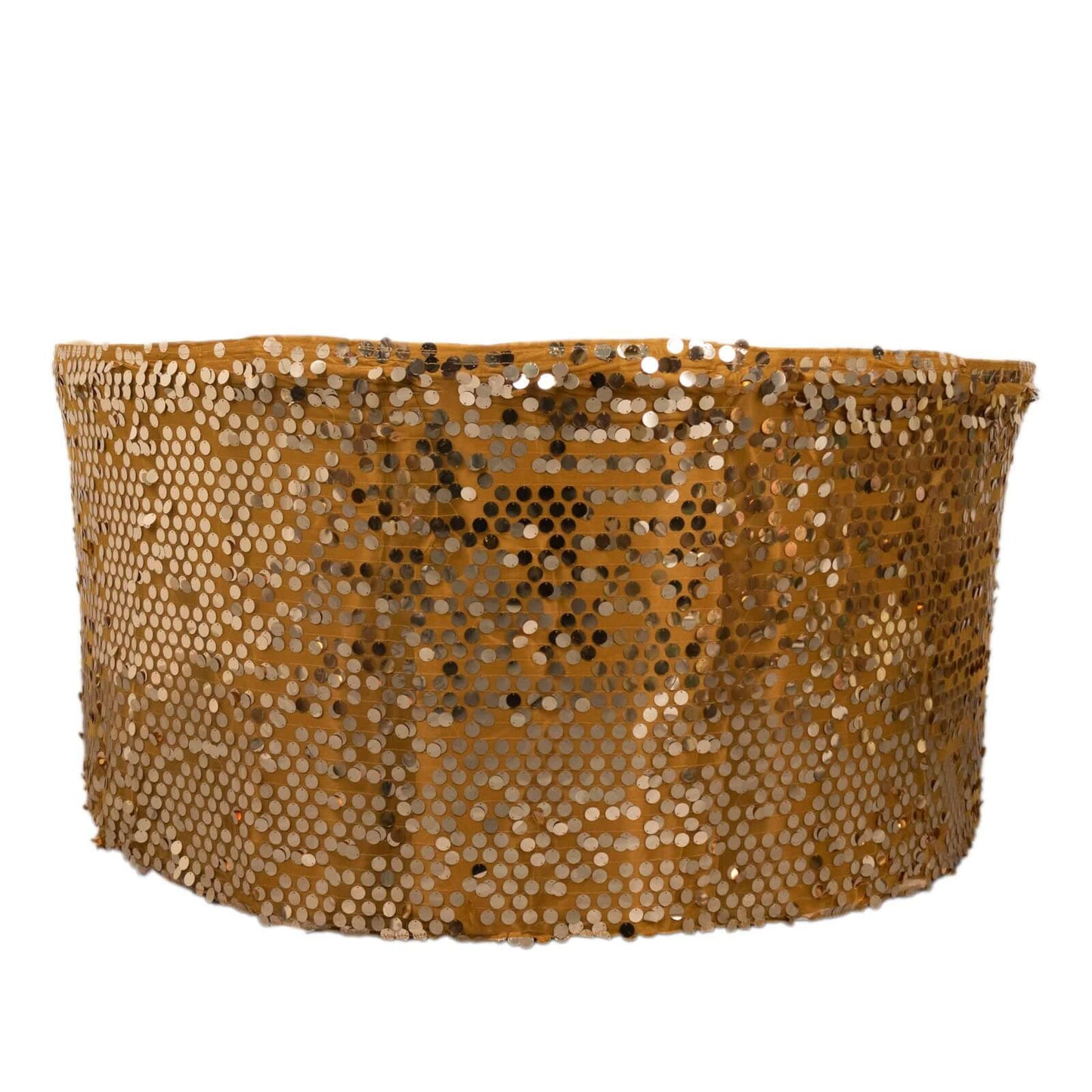 Payette Sequin 21ft Table Skirt Gold - Dual Layered Satin for Shimmering Event DÃ©cor