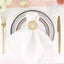 4 Pack Pearl And Diamond Rhinestone Flower Gold Metal Napkin Rings, Decorative Napkin Buckle Holders