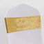5 Pack Premium Crushed Velvet Chair Sashes Champagne Ruffle Style - Textured Chair Bands for Stunning Event Decor