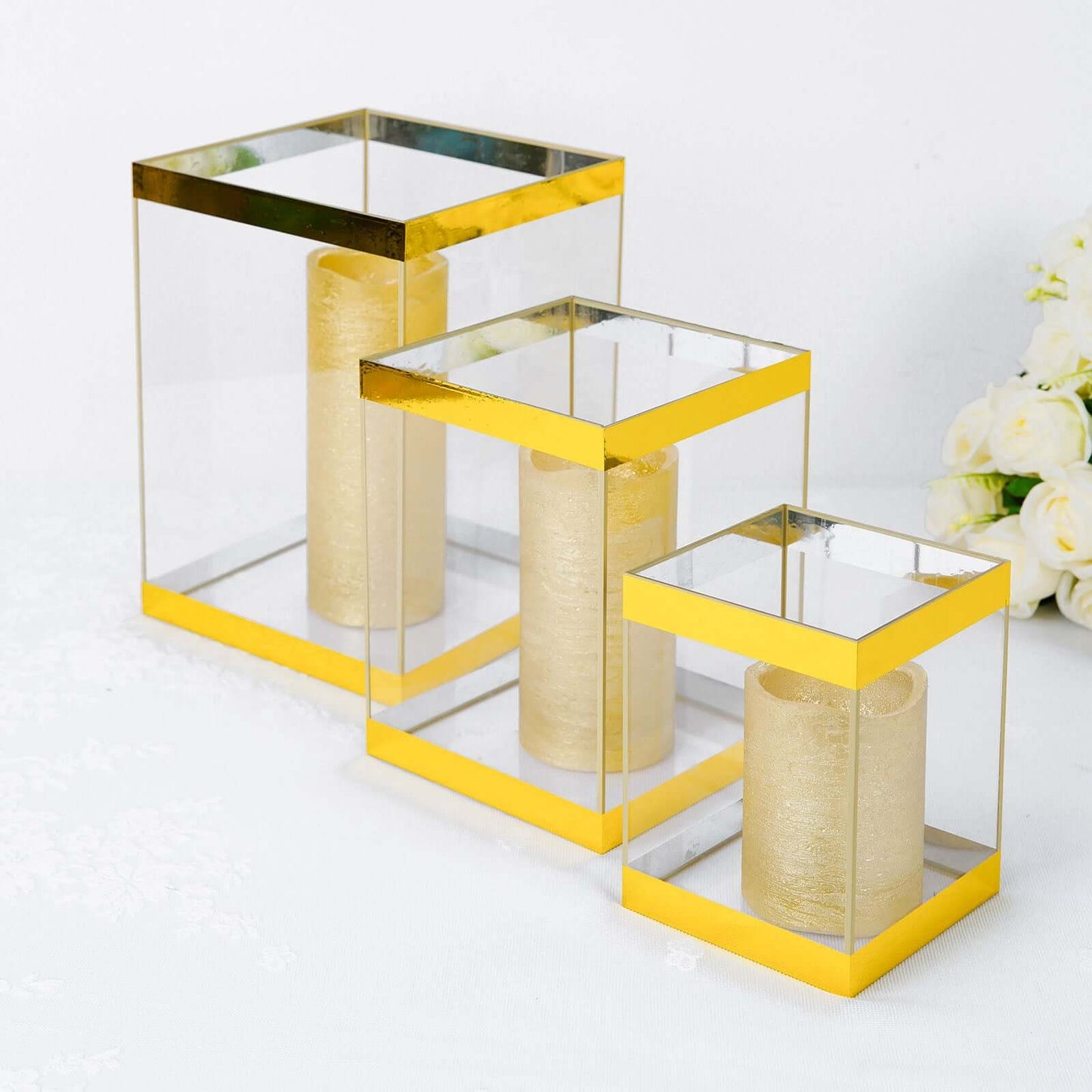 100 Yds 3/8" Gold Metallic Film Tape Adhesive, DIY Floral Wrap Craft Decor Tape - Polyester with Acrylic