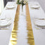 Disposable Table Runner Roll 108" Metallic Gold Foil Icicle Pattern - Stylish Non-Woven Table Decor for Special Occasions