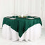 Taffeta 72"x72" Table Overlay Square Tablecloth Hunter Emerald Green - Accordion Crinkle Table Cover
