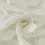 Taffeta 132" Round Tablecloth Ivory | 3D Leaf Petal Design Seamless Table Cover