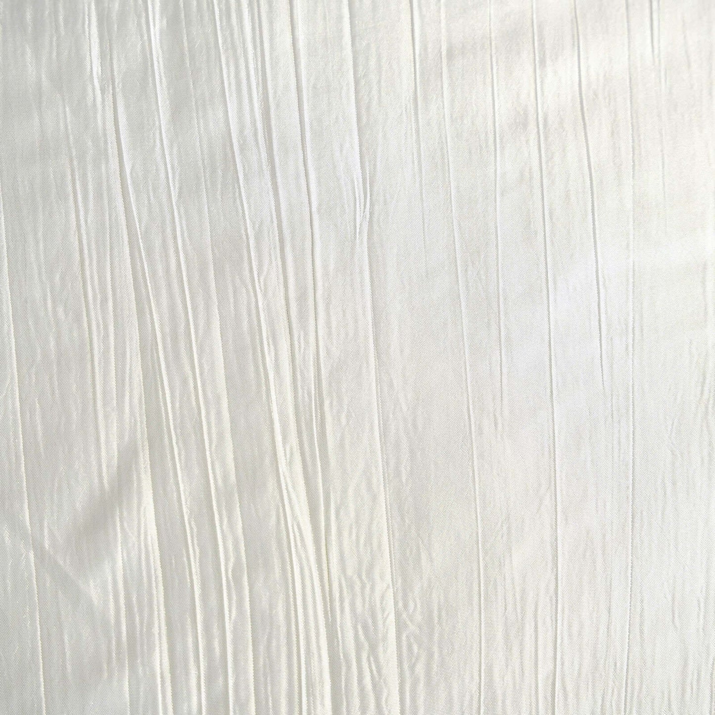 Taffeta 90"x132" Rectangle Tablecloth Ivory - Seamless Accordion Crinkle Table Cover