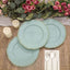 10-Pack Plastic Dinner Plates in Jade with Gold Scalloped Rim - Disposable Party Plates 9"