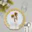 10-Pack Plastic 10" Round Dinner Plates in White with Gold Lace Rim - Disposable Party Plates for Classy Events & Banquets