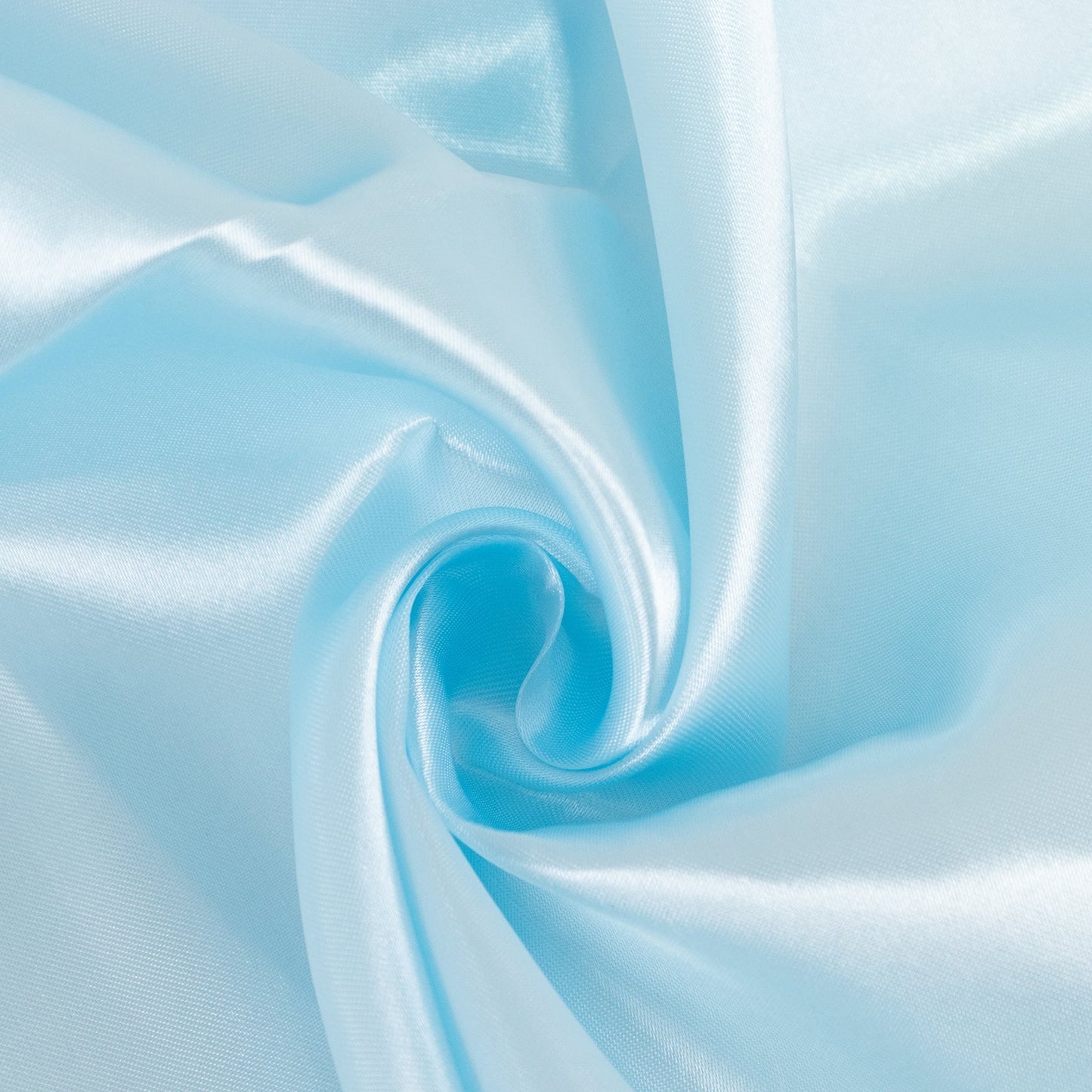 Satin 120" Round Tablecloth Light Blue - Stylish Seamless Table Cover