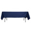 Scuba Rectangular 60"x102" Tablecloth Navy Blue - Wrinkle Free & Stain Resistant Table Cover