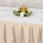 Polyester 21ft Table Skirt Nude - Classic Pleated Design