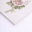 20-Pack Paper Beverage Napkins with Pink Floral Design Ivory - 2 Ply Soft 18GSM Rose Garden Wedding Napkins 6.5"x6.5"
