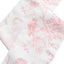 Polyester Chair Sashes White/Pink French Toile Floral Design - Wrinkle-Resistant & Durable Chair Bows 6"x108"