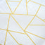 Polyester 54"x54" Square Tablecloth White with Gold Foil Geometric Pattern - Wrinkle-Resistant & Durable for Stylish Settings