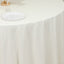 Cotton Blend 120" Round Tablecloth Ivory - Seamless Wrinkle-Resistant Table Cover
