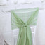5 Pack Chiffon Chair Sashes Sage Green - Soft & Lightweight Designer Chair Bows 22"x78"