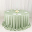 Scuba Round 132" Tablecloth Sage Green - Wrinkle Free & Stain Resistant Seamless Table Cover