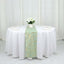Polyester 9ft Table Runner Sage Green with Gold Foil Modern Geometric Accent