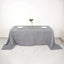Taffeta 90"x132" Rectangle Tablecloth Silver - Seamless Accordion Crinkle Table Cover