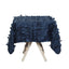 Taffeta 54"x54" Square Tablecloth Navy Blue 3D Leaf Petal Table Cover