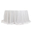 Fire Retardant Premium Polyester 132" Round Tablecloth White - Stylish High-Performance Table Cover for Large Gatherings