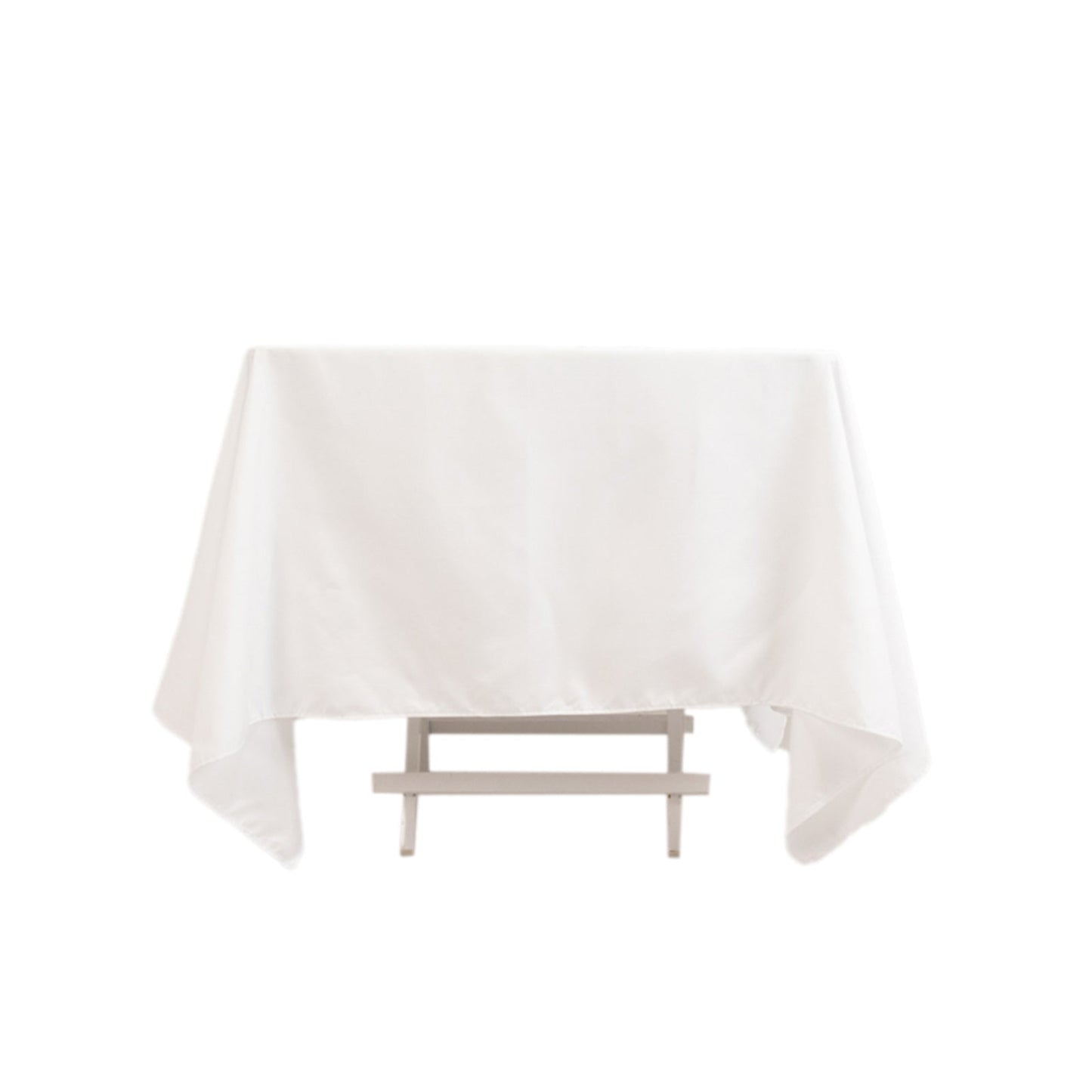 Cotton Blend 70"x70" Square Tablecloth White - Wrinkle-Resistant Fabric for Modern Table Decor