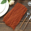 5 Pack Gauze Cheesecloth 24"x19" Napkins Terracotta (Rust) Reusable Dinner Napkins