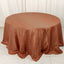 Taffeta 132" Round Tablecloth Terracotta (Rust) - Seamless Accordion Crinkle Table Cover