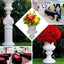 2 Pack White Crystal Beaded Italian Inspired Pedestal Stand Flower Plant Pillar With 10mm Crystal Studs - 18" Tall PVC