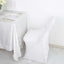 Spandex Chair Cover White for Folding Chairs - Durable Stretch Fitted Slipcover with Satin Rosette Design for Classy Events