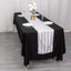 Satin 12"x108" Table Runner White - Stripe Classic Wedding & Event Table Decor