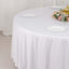 Scuba Round 108" Tablecloth White - Wrinkle Free & Stain Resistant Table Cover for Exquisite Events