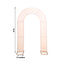 8ft Blush Spandex Fitted Open Arch Wedding Arch Cover, Double-Sided U-Shaped Backdrop Slipcover