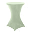 Spandex 30" Round Cocktail Table Cover Sage Green - Easy to Maintain Stretch Fitted Highboy Tablecloth