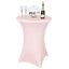 Spandex 30" Round Cocktail Table Cover Blush - Easy to Maintain Stretch Fitted Highboy Tablecloth - Linen Luxes