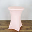 Spandex 30" Round Cocktail Table Cover Blush - Easy to Maintain Stretch Fitted Highboy Tablecloth - Linen Luxes