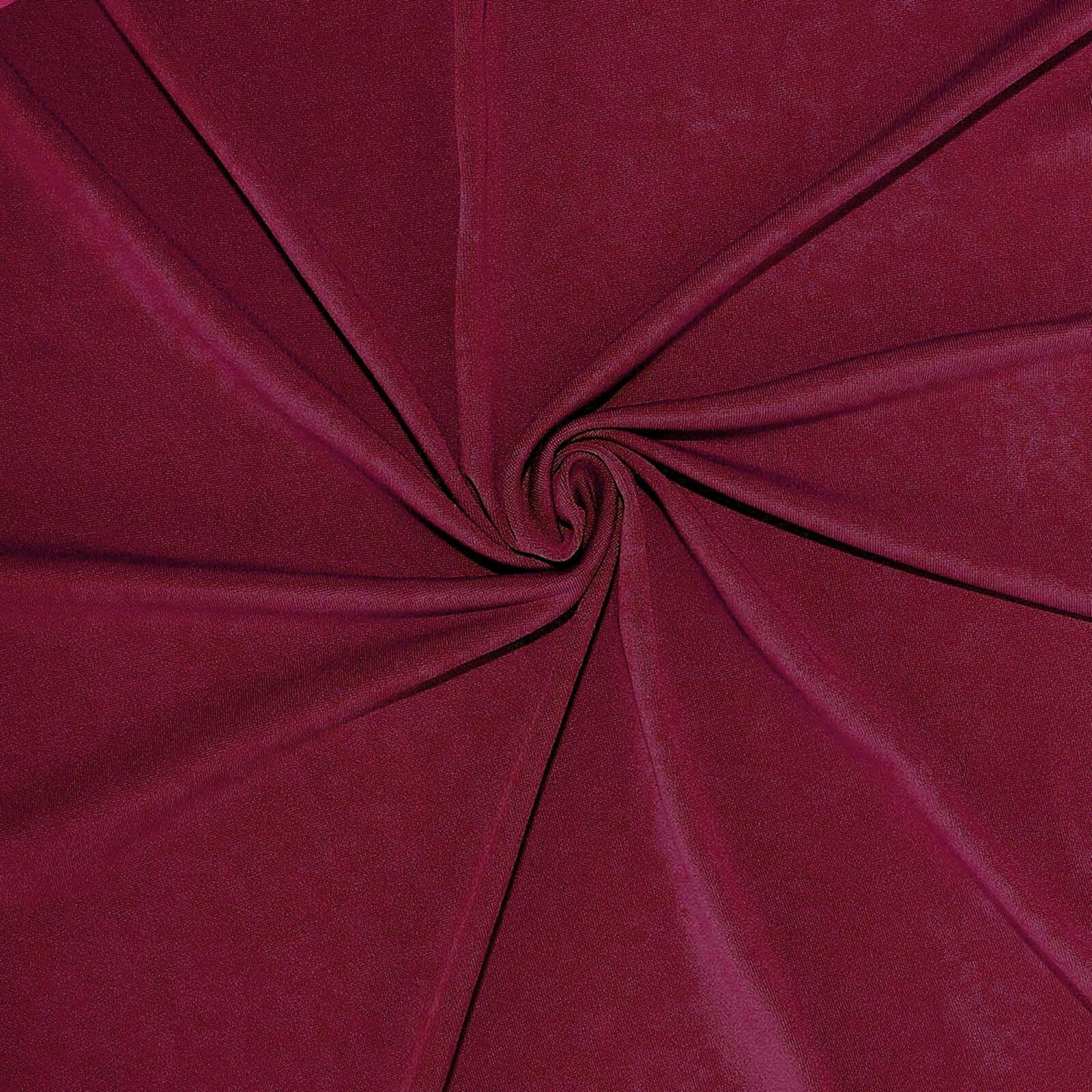 Spandex 30" Round Cocktail Table Cover Burgundy - Easy to Maintain Stretch Fitted Highboy Tablecloth - Linen Luxes