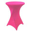 Spandex 30" Round Cocktail Table Cover Fuchsia - Easy to Maintain Stretch Fitted Highboy Tablecloth - Linen Luxes