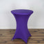 Spandex 30" Round Cocktail Table Cover Purple - Easy to Maintain Stretch Fitted Highboy Tablecloth - Linen Luxes