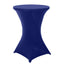 Spandex 30" Round Cocktail Table Cover Royal Blue - Easy to Maintain Stretch Fitted Highboy Tablecloth - Linen Luxes