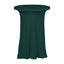 Spandex 30" Round Cocktail Table Cover Skirt Hunter Emerald Green With Natural Wavy Drapes