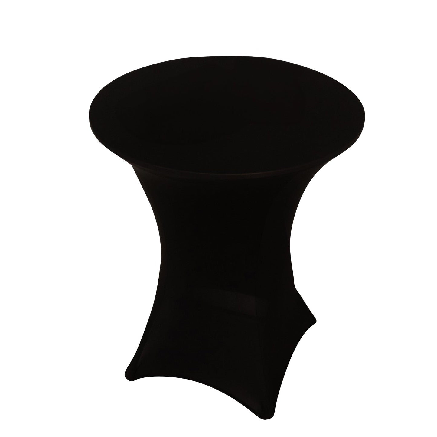 Spandex 36" Round Cocktail Table Cover Black - Easy to Maintain Stretch Fitted Highboy Tablecloth