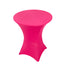 Spandex 36" Round Cocktail Table Cover Fuchsia - Easy to Maintain Stretch Fitted Highboy Tablecloth
