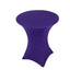 Spandex 36" Round Cocktail Table Cover Purple - Easy to Maintain Stretch Fitted Highboy Tablecloth