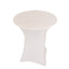 Spandex 36" Round Cocktail Table Cover White - Easy to Maintain Stretch Fitted Highboy Tablecloth for Events
