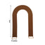 8ft Cinnamon Brown Spandex Fitted Open Arch Wedding Arch Cover, Double-Sided U-Shaped Backdrop Slipcover